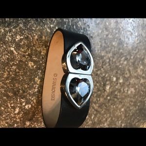 Swarovski leather and crystal bracelet